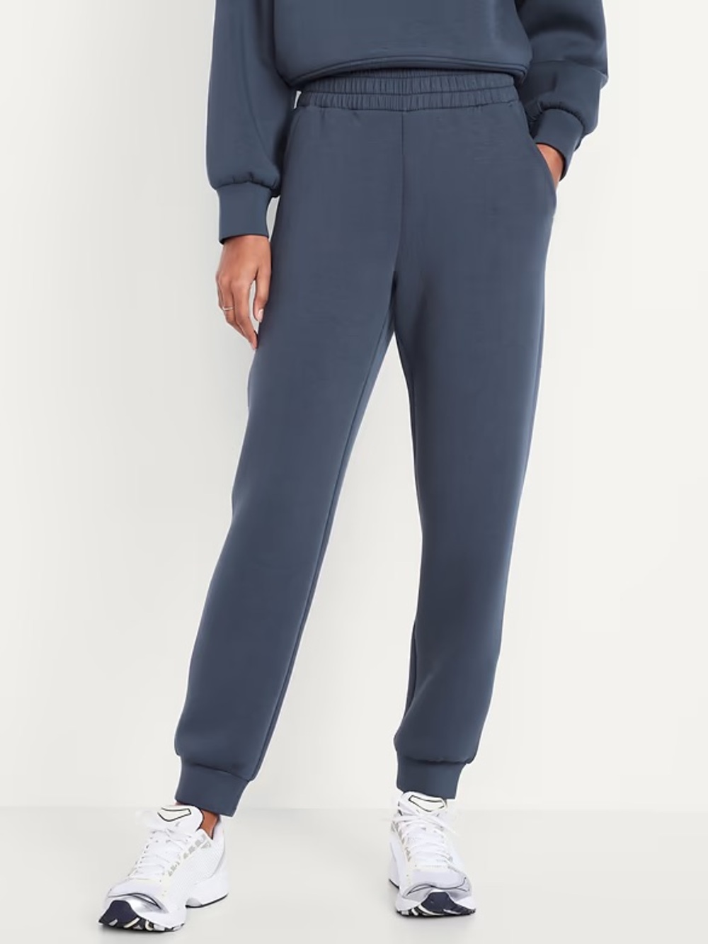 NWT Old Navy High Waist Bounce Fleece Joggers~ Dusk Blue